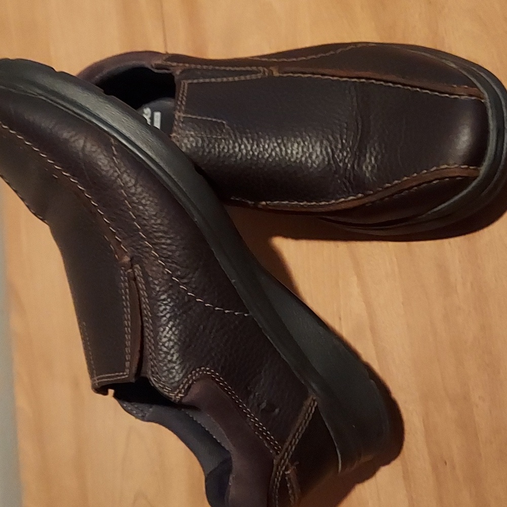 Clarks Cotrell Step Slip-On Mens Shoes Brown Size 10 Excellent Condition - Picture 3 of 4
